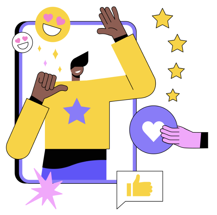  cartoon depiction of a man wearing a smiley face and giving a thumbs up, highlighting the significance of making a positive first impression